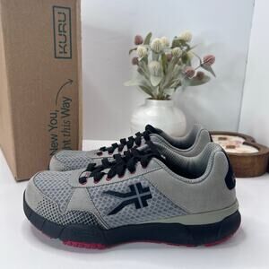 Kuru Quantum Walking Comfort Sneaker Tungsten/Cardinal/Black Men 8 Wide NWB